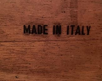 Vintage Italian Faux Drawer Satinwood Banded Cabinet with Cloverleaf Brass Pulls. Measures 29" W x 16" D x 34" H. Photo 6 of 6. 