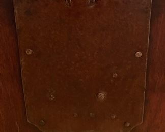 Vintage Italian Faux Drawer Satinwood Banded Cabinet with Cloverleaf Brass Pulls. Measures 29" W x 16" D x 34" H. Photo 5 of 6. 