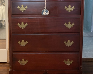 Vintage Queen-Anne Style 7-Drawer Chest Of Drawers. Measures 36" x 21" D x 60" H. Photo 1 of 3. 