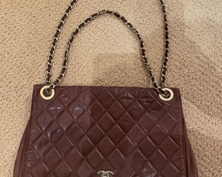 Vintage Quilted Chanel Purse. Leather in Strap Is Fraying. Photo 1 of 2. 