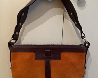 Vintage Orange Suede Burberry Handbag. Photo 1 of 2. 
