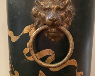 Decorative Metal Tole Urn - 2 Available. Photo 3 of 4. 