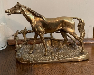 Bronze Horse Doorstop. 