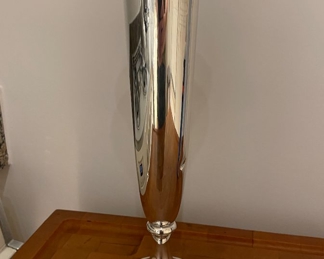 Silver Plate Fluted Vase. Photo 1 of 4. 