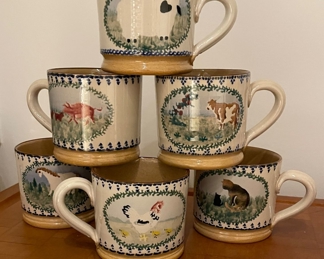 Set of 6 Nicholas Mosse Fine Pottery Coffee Mugs. Photo 1 of 2. 