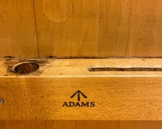 Vintage Adams Butcher Block Carving Table on Casters. Measures 24" x 24" x 35" H. Photo 3 of 3. 