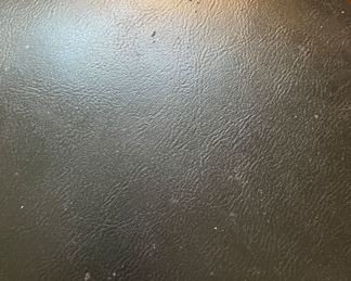 Leather Upholstered Foot Stool with Nailhead Trim. Photo 3 of 3. 