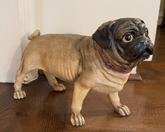"Plaster" Pug Figurine. Photo 1 of 2. 