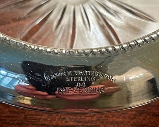 Frank M. Whiting & Company Sterling Silver & Cut Glass Coasters - Set of 3. Photo 2 of 2. 