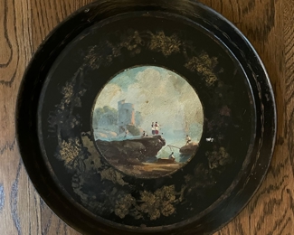 Decorative Metal Tole Nautical Mural Plate. 