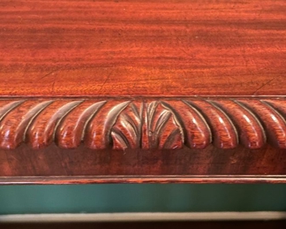 Antique Flame Mahogany Side Table with Barely Twist Edges & Legs and Claw Feet. Measures 37" W x 18" D x 35" H. Photo 4 of 5. 