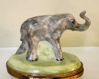 Limoges Elephant Pill Box. 