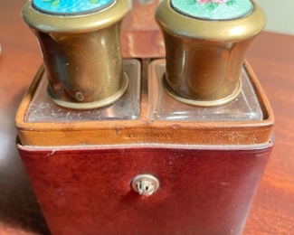 Perfume Bottles in Leather Case. Photo 3 of 3. 