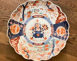 Antique Japanese Imari Platter with Stand. Measures 12.5" D. Photo 1 of 2. 