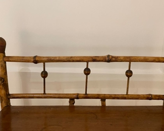 Vintage Victorian Burnt Bamboo Etegere. Photo 3 of 3. 