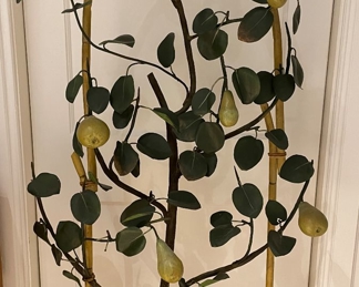 Italian Tole Pear Tree. Measures 48" H x 24" W. Photo 2 of 2. 