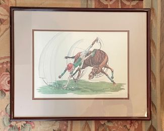 Vintage Polo Match Caricatures - 4 Available (3 Shown). Signed By Artist. Photo 2 of 4. 