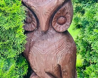 WOODEN CARVED OWL