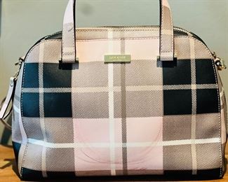 CROSS OVER PLAID COACH PURSE