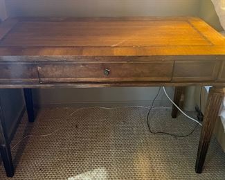 Antique inlaid wood desk $400