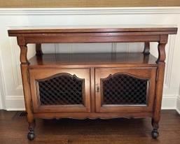 French Provincial Style Serving Cart On Casters