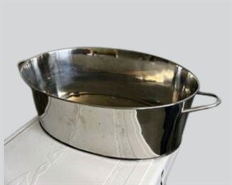 Chrome Two Handled Oval Ice Bucket