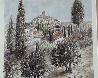 St. Paul De Vence, Signed Lithograph 