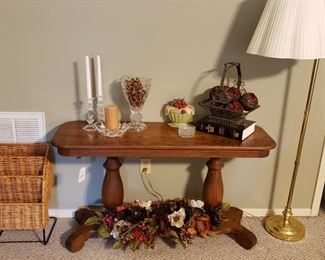 Oak Sofa Table and accessories
