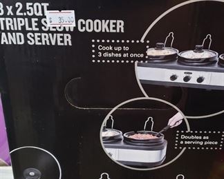 Bella triple slow cooker and server