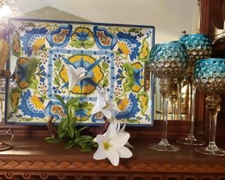 Tropical blues decor