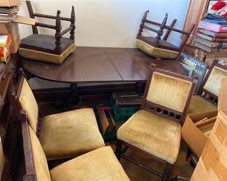 TABLE AND SIX CHAIRS