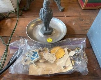 VINTAGE TRAY AND PINS