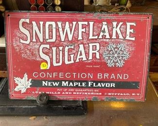 SNOWFLAKE SUGAR METAL SIGN