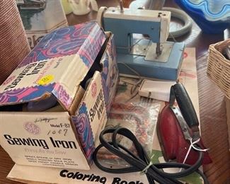  IRON, SEWING MACHINE, SEWING IRON, COLORING BOOK