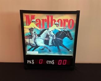 VTG Double Sided Lighted Marlboro Advert Sign