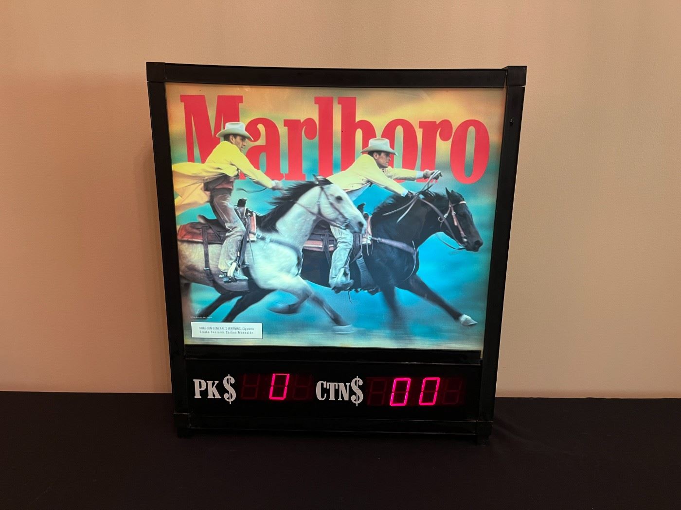 VTG Double Sided Lighted Marlboro Advert Sign