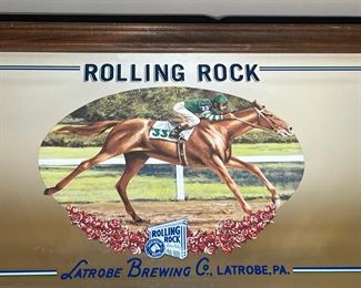 VTG Rolling Rock Beer Kentucky Derby Bar Sign