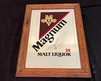VTG Magnum Malt Liquor Mirrored Bar Sign