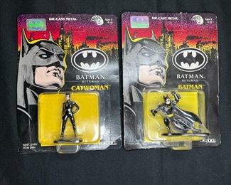 3 Die Cast Metal Batman, Penguin & Cat Woman NIP