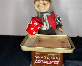 VTG Pabst Iron Bartender Clock & Cragstan Toy