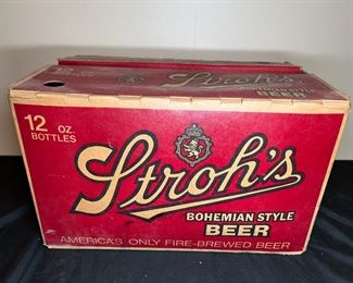VTG Stroh's 24 CT Original Cardboard Case