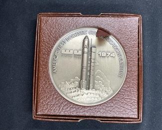 2 VTG Commemorative Postal Stamp & Medal