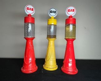3 VTG Avon Gas Pump Cologne Bottles