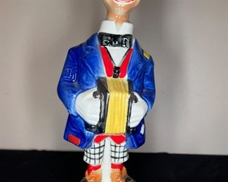 Ezra Brooks Clown & American Leg. Liquor Decanters