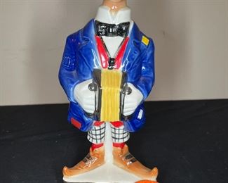 Ezra Brooks Clown & American Leg. Liquor Decanters