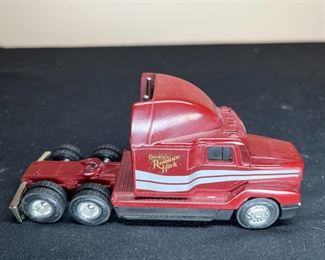 4 Vintage Die Cast & Plastic Tractor Trailer Toys