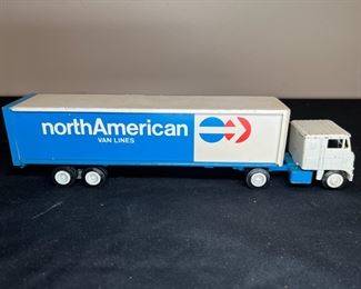 4 Vintage Die Cast & Plastic Tractor Trailer Toys