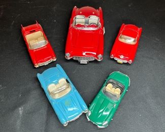 5 Vintage Diecast Corvettes & Cadillac