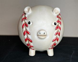 4 Vintage Chalk, Ceramic & Glass Piggy Banks