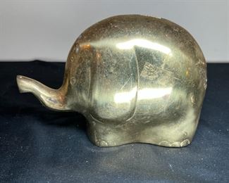 Vtg Silver Metal & Brass Noah's Arc, Elephant ++